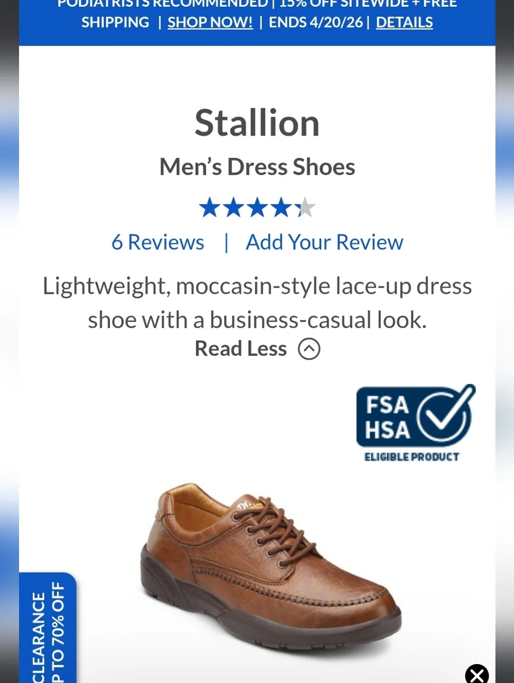 Dr. Comfort Men's Stallion Brown Leather Dress Shoe 9.5W Wide